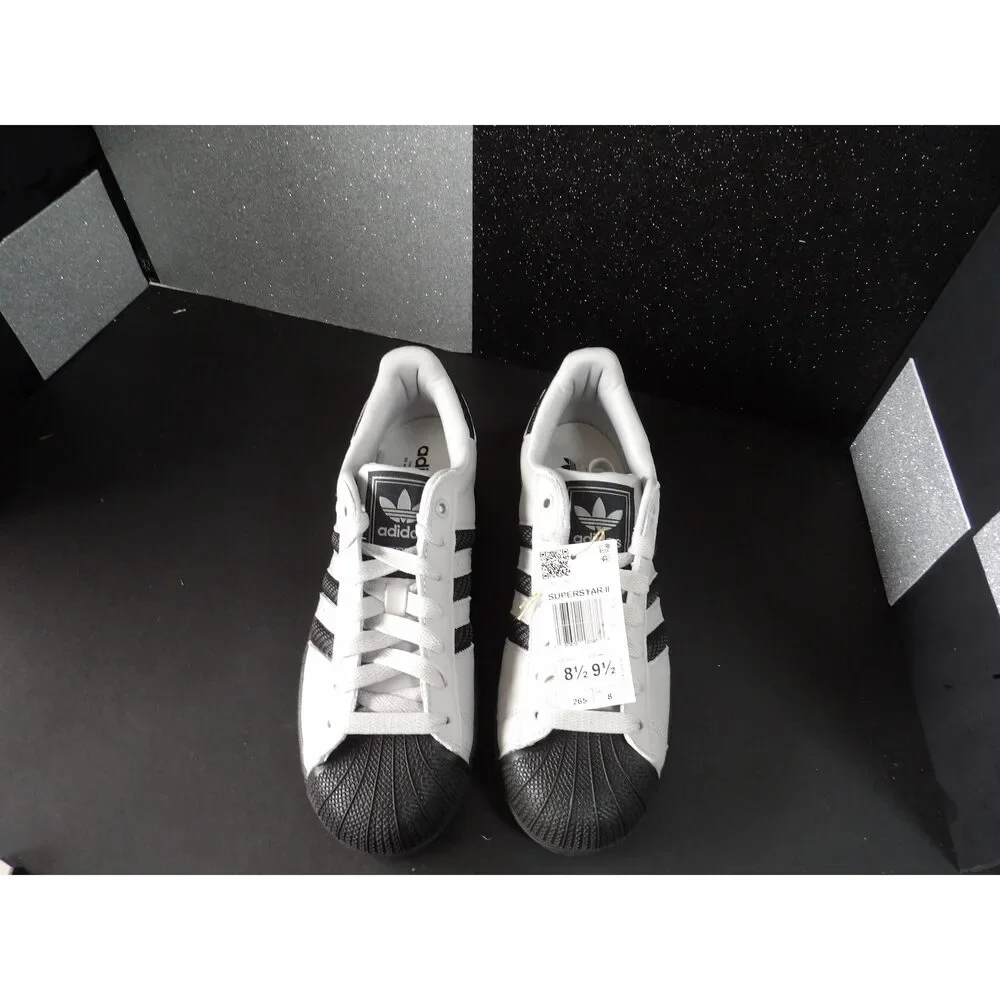 Adidas Superstar II- White, Black (Size US Men's 8.5, Women's 9.5)